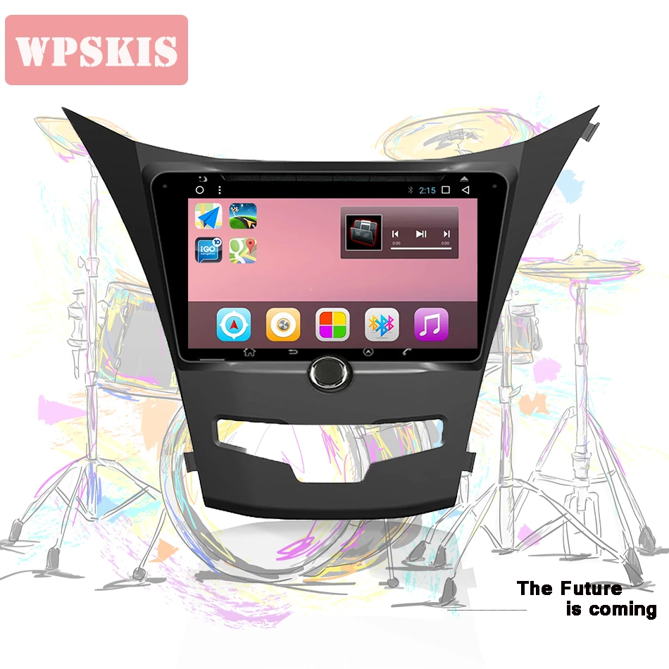 Excellent HD 7" 64bit Android 9.0 octa core rk3188 px5 4GB+64GB Car headunit pc tablet tape built-in 3g wifi gps navi For SsangYong Actyon 2