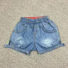 Летние модные мягкие джинсовые шорты с карманами для девочек; повседневные брюки для малышей; Детские шорты для девочек; детская одежда
