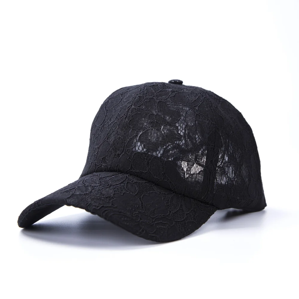 2017 Women Baseball Cap Lace Sun Hats Breathable Mesh Hat Gorras Summer