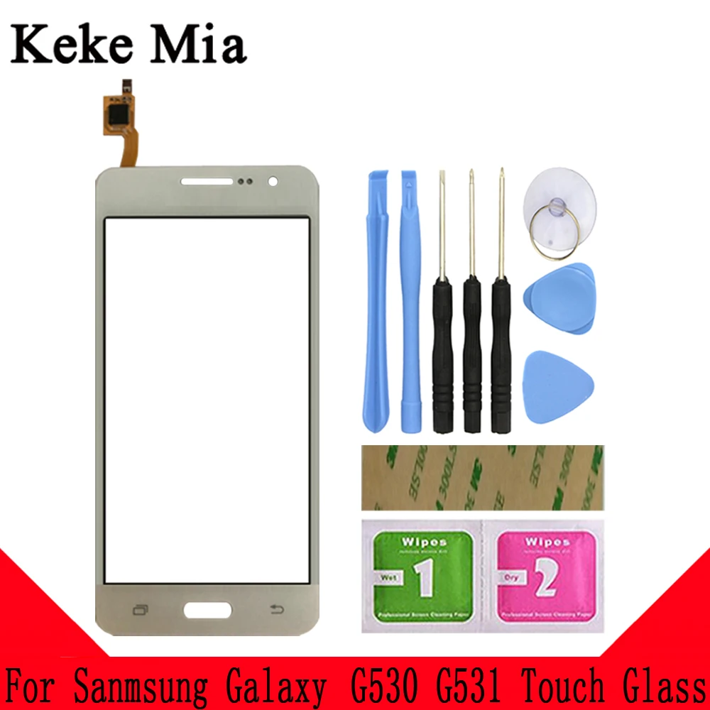 Keke Миа 5," сенсорный экран для samsung Galaxy Grand Prime G531F SM-G531F G530H G530 G531 G530 G5308 дигитайзер стеклянная панель - Цвет: White With Tools