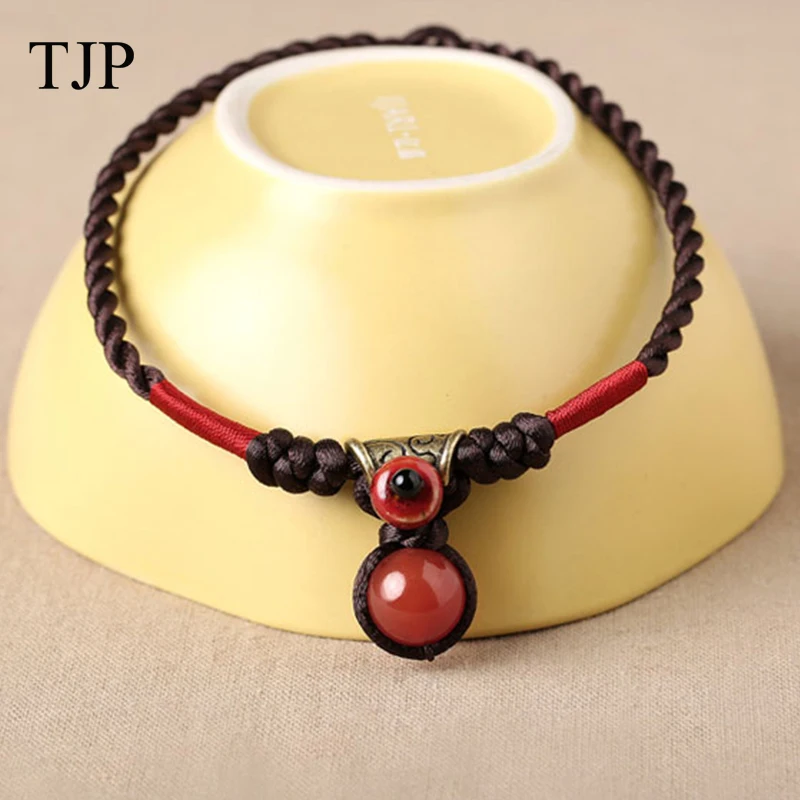 

Best selling short clavicle necklace ethnic style red agate necklace simple retro ornament female accessories