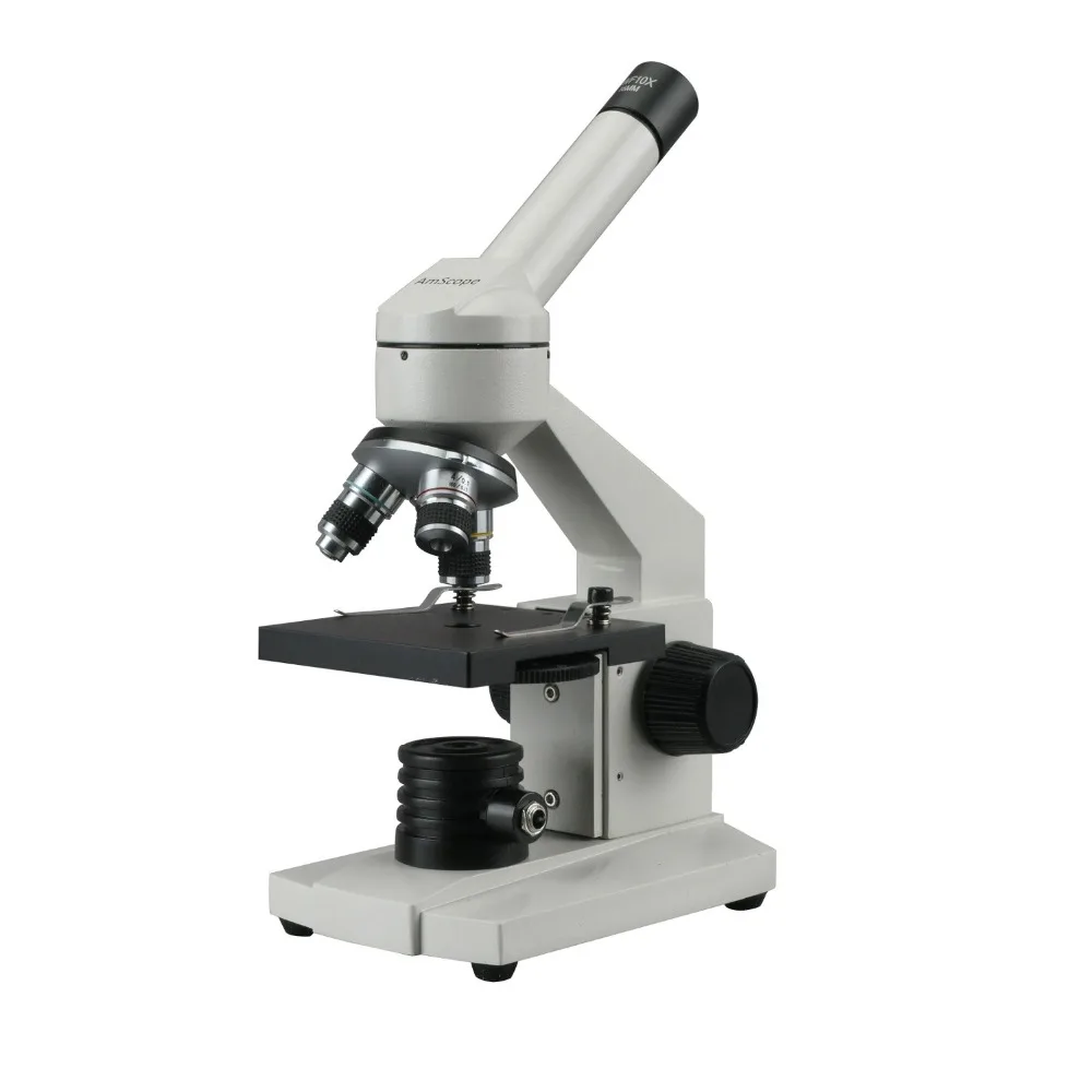 AmScope 40X-1000X биологический составной Микроскоп с подготовленными и пустыми