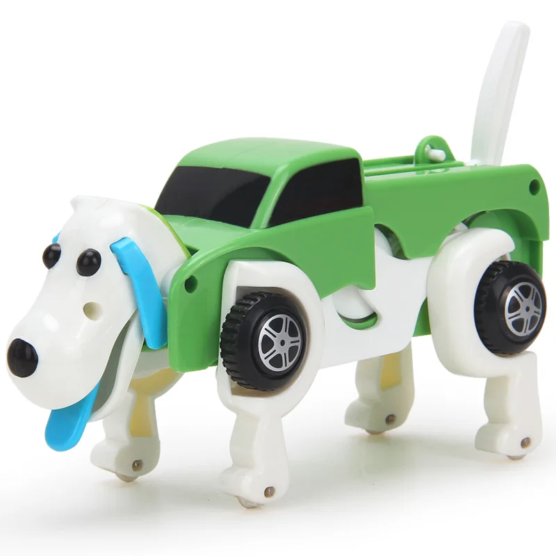 New Children Wind Up Toys Automatic Clockwork Vehicle Transform Car Dog Deformation Toys for Children Educational Toys Gift New Children Wind Up Toys Automatic Clockwork Vehicle Transform Car Dog Deformation Toys for Children Educational Toys Gift