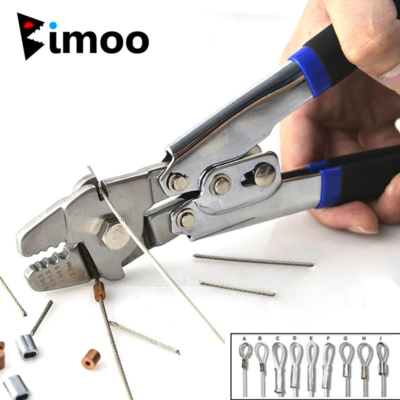 Alicate de Pesca para Aparelhamento Faz a Ferramenta Bimoo Crimps Tubos Monofilamento Rigging Jogo Líder Pesca Gancho Que &