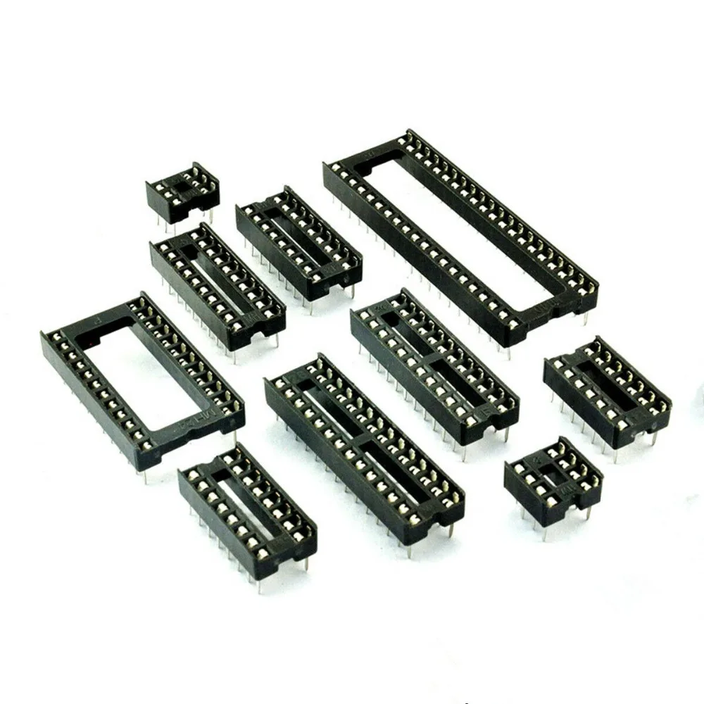 

10pcs Square Type pin 8Pins DIP DIP-8 IC Socket Test Socket DIP8 DIP14 DIP16 DIP18 DIP20 DIP24 DIP28 DIP32 DIP40 IC Connector