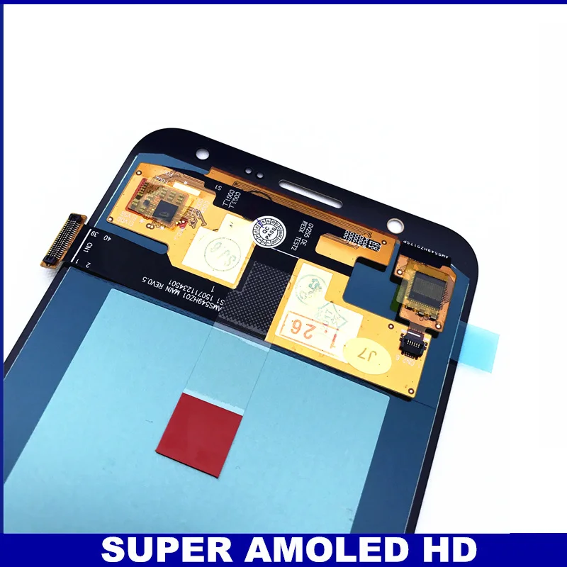 100% супер AMOLED lcd S для samsung Galaxy J7 2015 J700 J700F J700H J700M дисплей кодирующий преобразователь