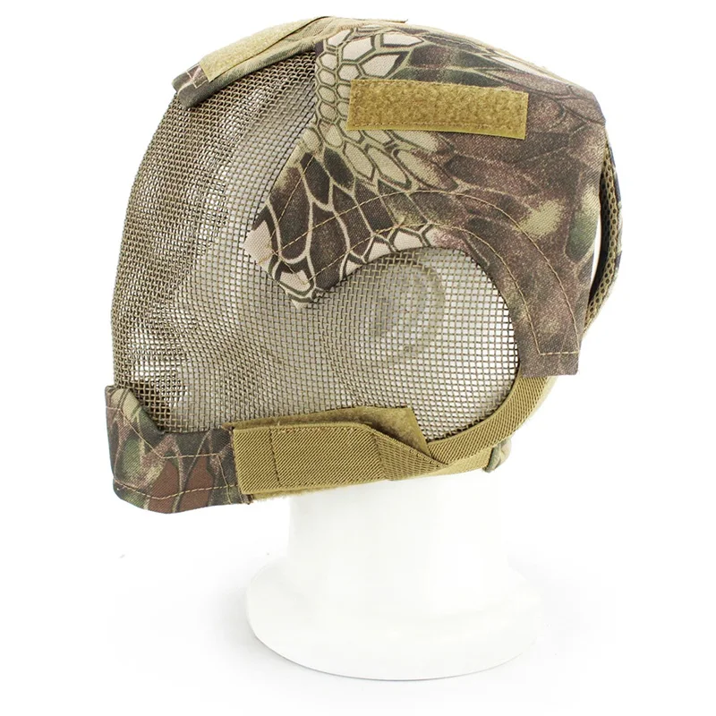  2019 New Airsoft mask full face mask military war game steel mesh paintball protective mask tactica
