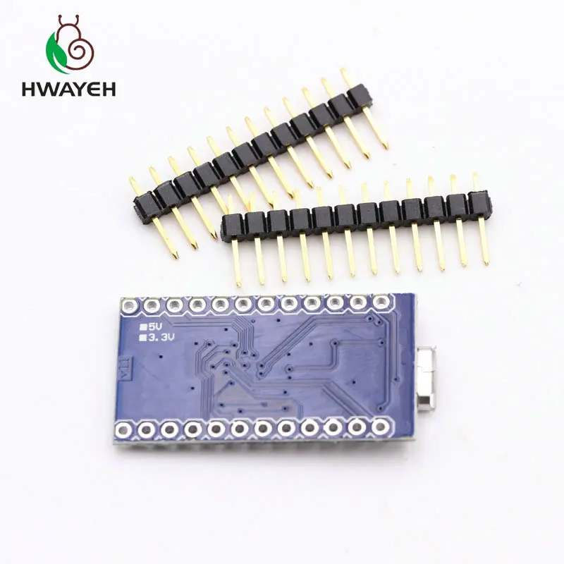 Pro Micro ATmega32U4 5 в 16 МГц замена ATmega328 для Mini на 2 рядный штырьковый разъем arduino Leonardo