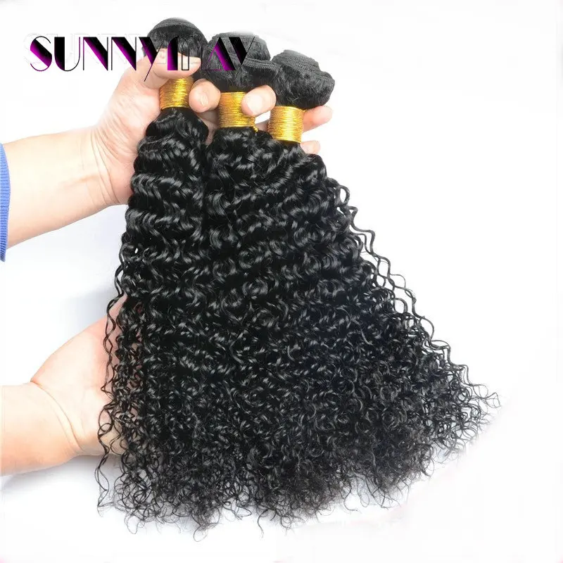 

Sunnymay Hair 100% Unprocessed 7A Brazilian Jerry Curly Hair Extensions 3pcs Virgin Hair Weaves In Stock