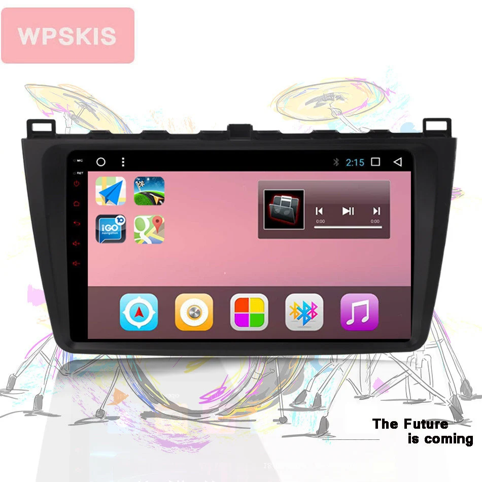 Excellent 9" Android 9.0 Car DVD Player Autoradio GPS Navigation for Mazda 6 Rui wing 2008-2015 bluetooth wifi rds No DVD Tape recorder 2