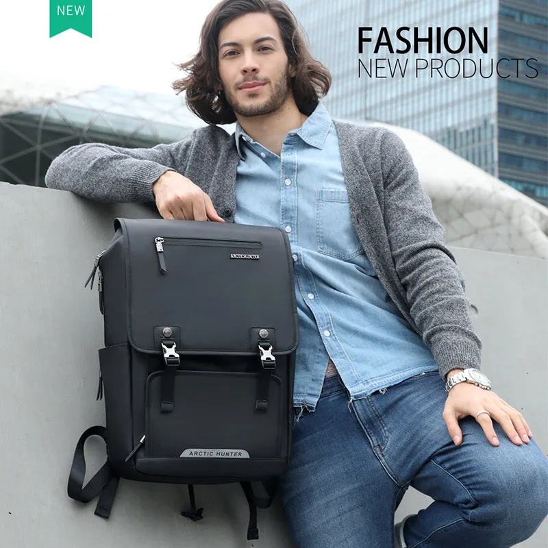

ARCTI HUNTER2018 Brand Men's Backpack Anti-theft USB Charging 15-inch Laptop Bag Business Travel Casual Backpack Lady mochilas