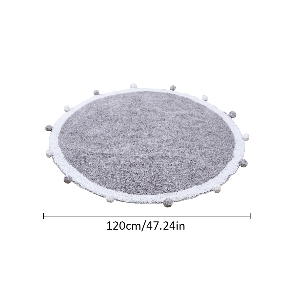 Nordic хлопок коврик-тапочки для новорожденных коврик младенца хлопка Дети толстый ковер Playmat круглый играть в игры активности коврики