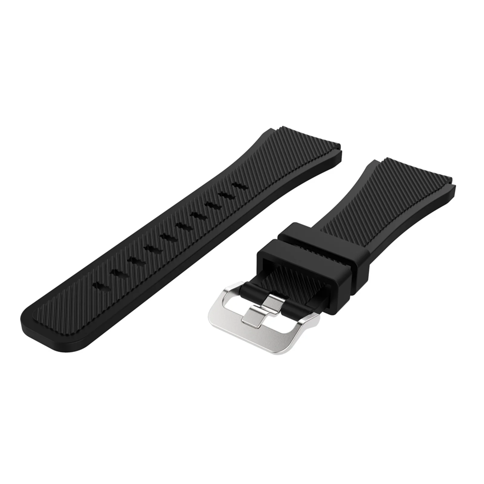 Черный Силиконовый ремешок для часов, металлический ремешок для Xiaomi Huami Amazfit Pace, яркий браслет, браслет на запястье для Amazfit Strato, спортивные часы 2 - Цвет: Черный