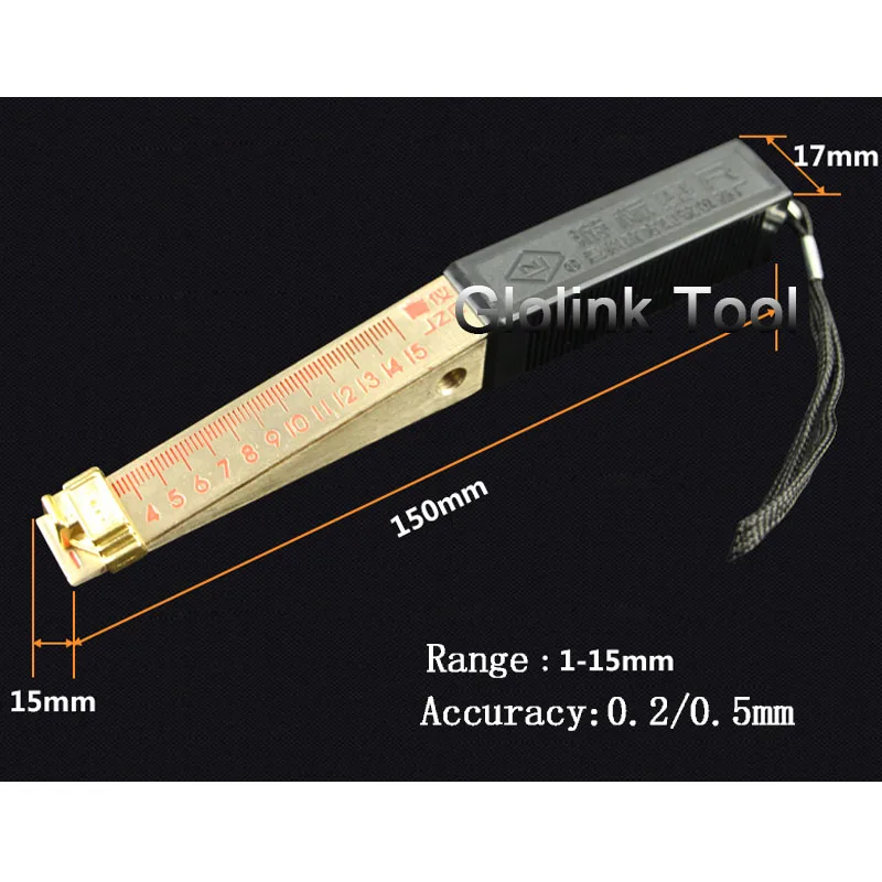 1-15 мм медная клиновидная линейка курсор щупа плоский измеритель детектор зазора инженерный измерительный инструмент суппорт измеритель зазора