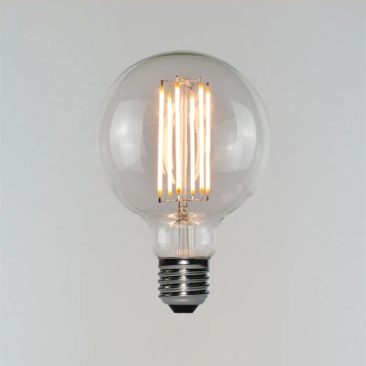Креативный светодиодный светильник Эдисона E27 220 В Ретро ампулы, винтажный светильник, промышленный декор, спиральные лампы накаливания - Цвет: G95 6W