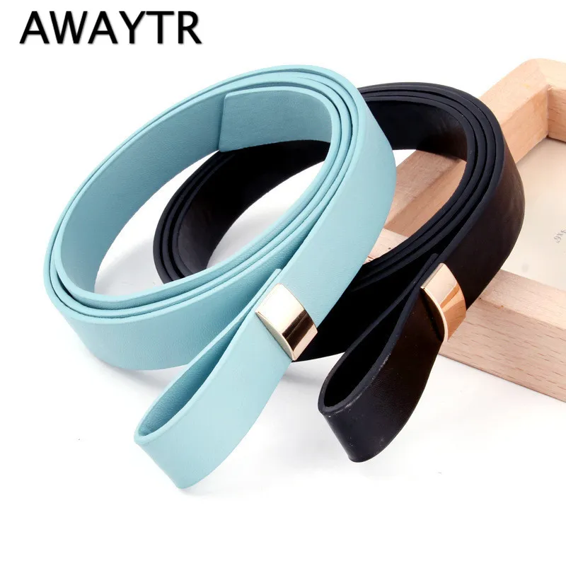 Buy Awaytr Fashion Soft PU Belts For Women Korean