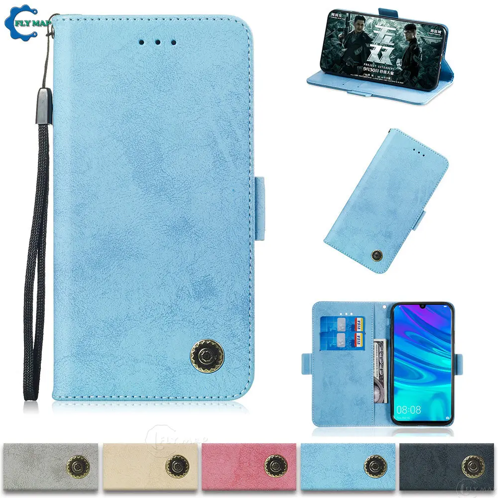 

Retro Case for Huawei P Smart 2018 2019 Flip Wallet Phone Leather Cover Silicone Coque Soft Bag for Huawei P Smart+ Psmart Plus