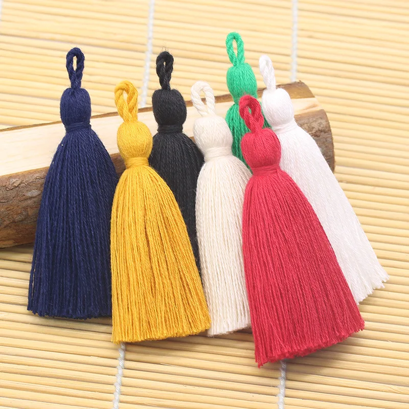 8cm Cotton Tassel Hanging Rope Fringe for Sewing Curtains Garment Home Decoration Jewelry Craft Accessories 10pcs/lot|Кисти бахрома| |