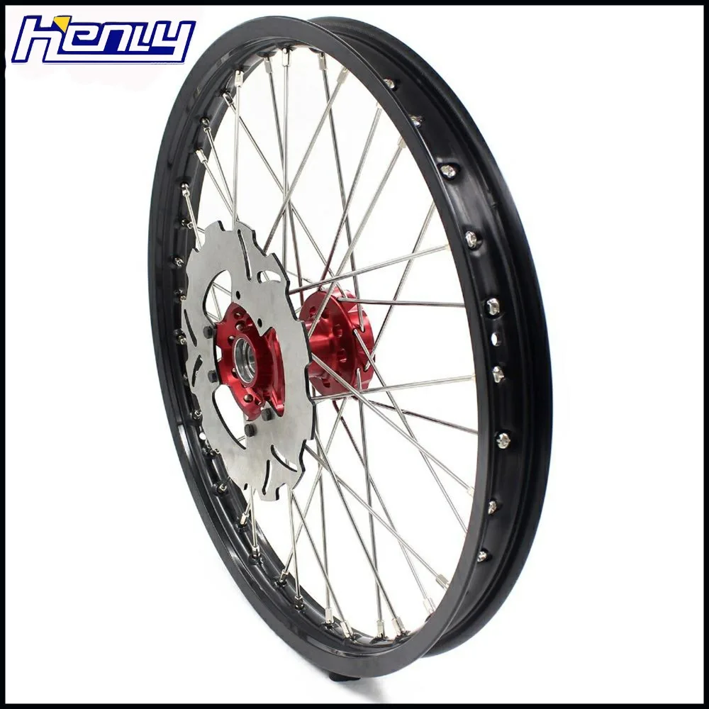 21/19 MX набор колес для HONDA CRF250R 2004-2013 CRF450R 2002-2012 красные диски