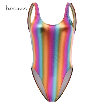 Shiny Metallic Brazilian Style Swim Suit 2