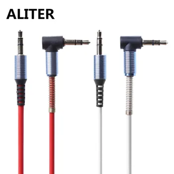 

ALITER 1M 3.5MM Jack 90 Degree Right Angle Male To Straight Male Audio Stereo Aux Cable