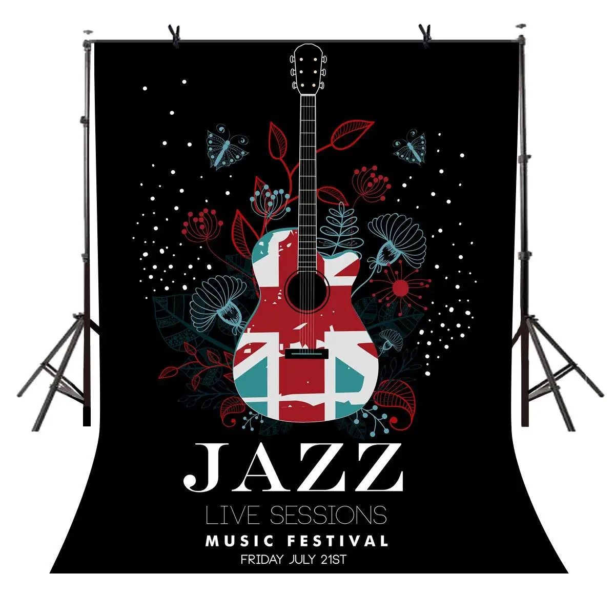 

5x7ft Poster Backdrop JAZZ Music Festival Poster Photography Background and Photography Studio Backdrop Props
