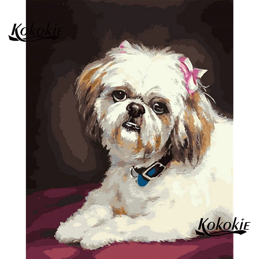 cartoon dog pattern diamond mosaic 5d embroidery full square picture of Rhinestones diy painting accessories | Дом и сад