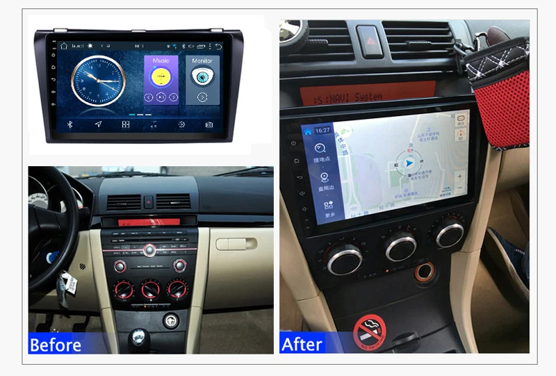 Супер тонкий сенсорный экран Android 8,1 радио gps навигация для Mazda 3 2004 2009 планшеты стерео Мультимедиа вайфай USB Bluetooth