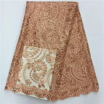 

Time-Limited 2017 Sale High Quality Flower African lace Fabric white Bridal Sequin french lace fabric with women dress