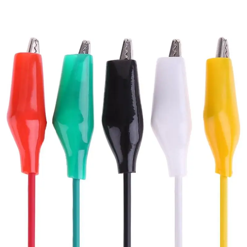 

10pcs 50cm Double-ended Clips Test Line Cable Test Clamp Connector Copper Core Testing Wire High Quality Insulated Power Cord