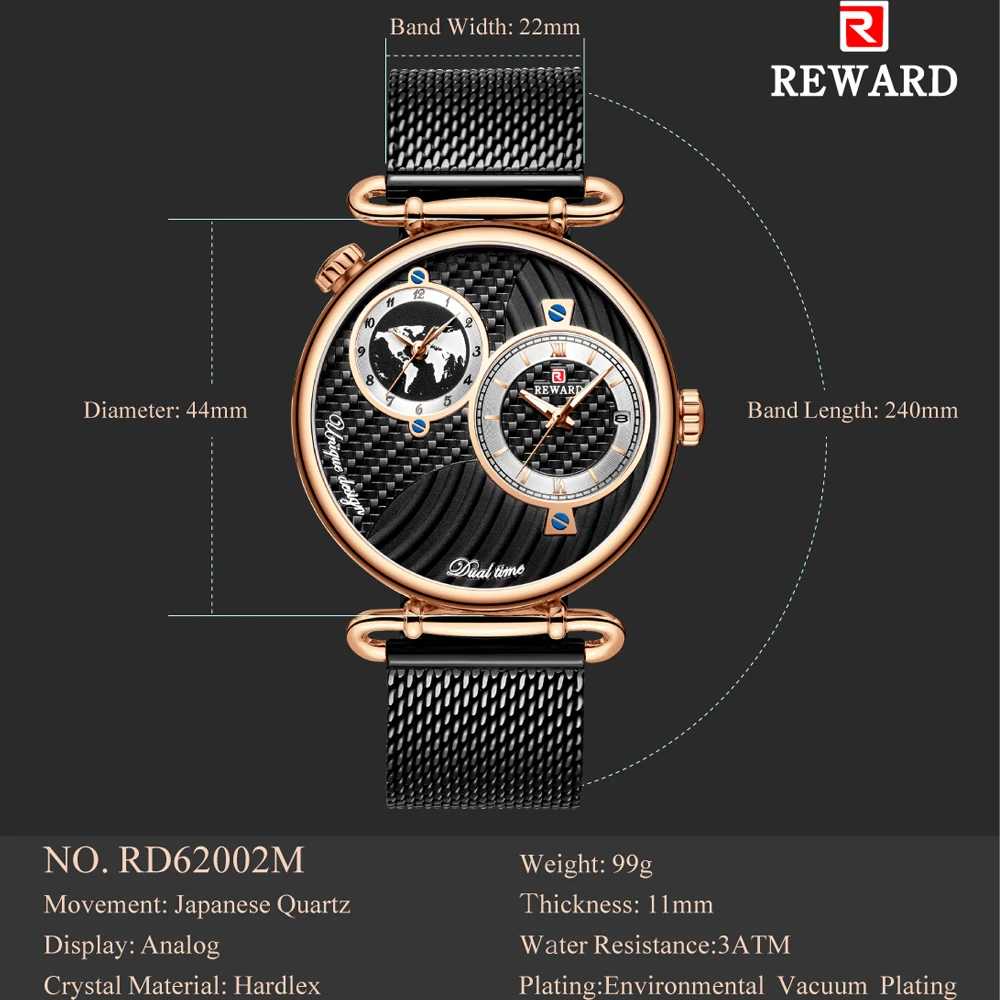 Наградные мужские часы, ультра-тонкие водонепроницаемые кварцевые часы для мужчин, двойной дисплей времени, Топ бренд, спортивные наручные часы, мужские часы