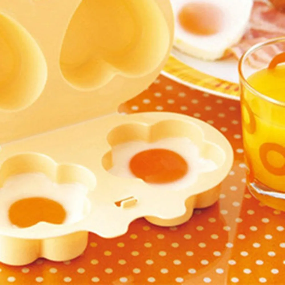 Egg Poacher Microwave Egg Cooker Love Heart Flower Shaper Mold Egg Poacher Cooking Tools Kitchen Gadget