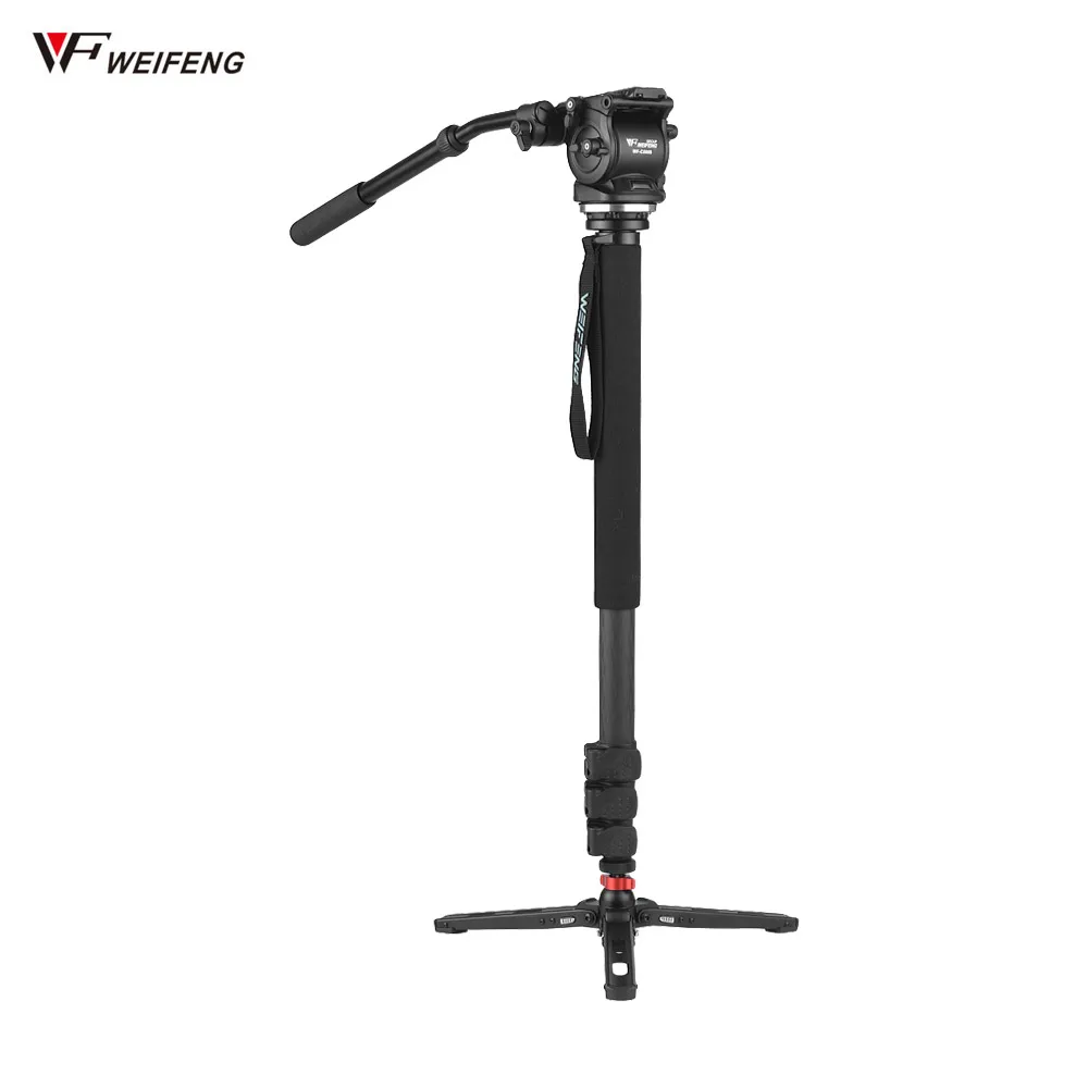 

WEIFENG WF-C500S Lightweight Monopod Unipod w/ Feet Stand Hydraulic Damping Pan Tilt Head Max. Load 11Lbs for DSLR Camera