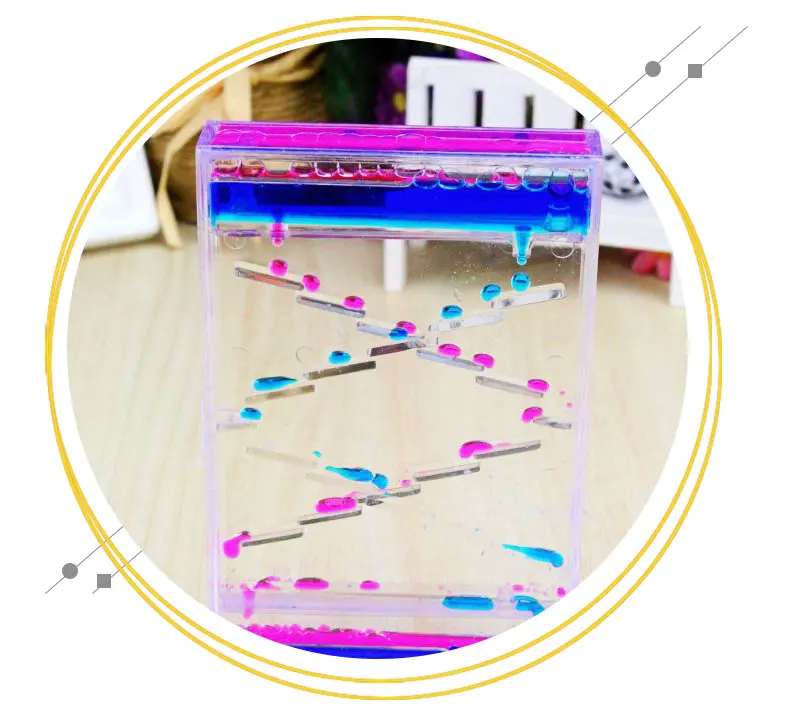 Акриловые песочные часы, таймер, два цвета, масло, капля, лестница, жидкость, капля воды, Креативные украшения, украшение для дома, детские подарки на день рождения