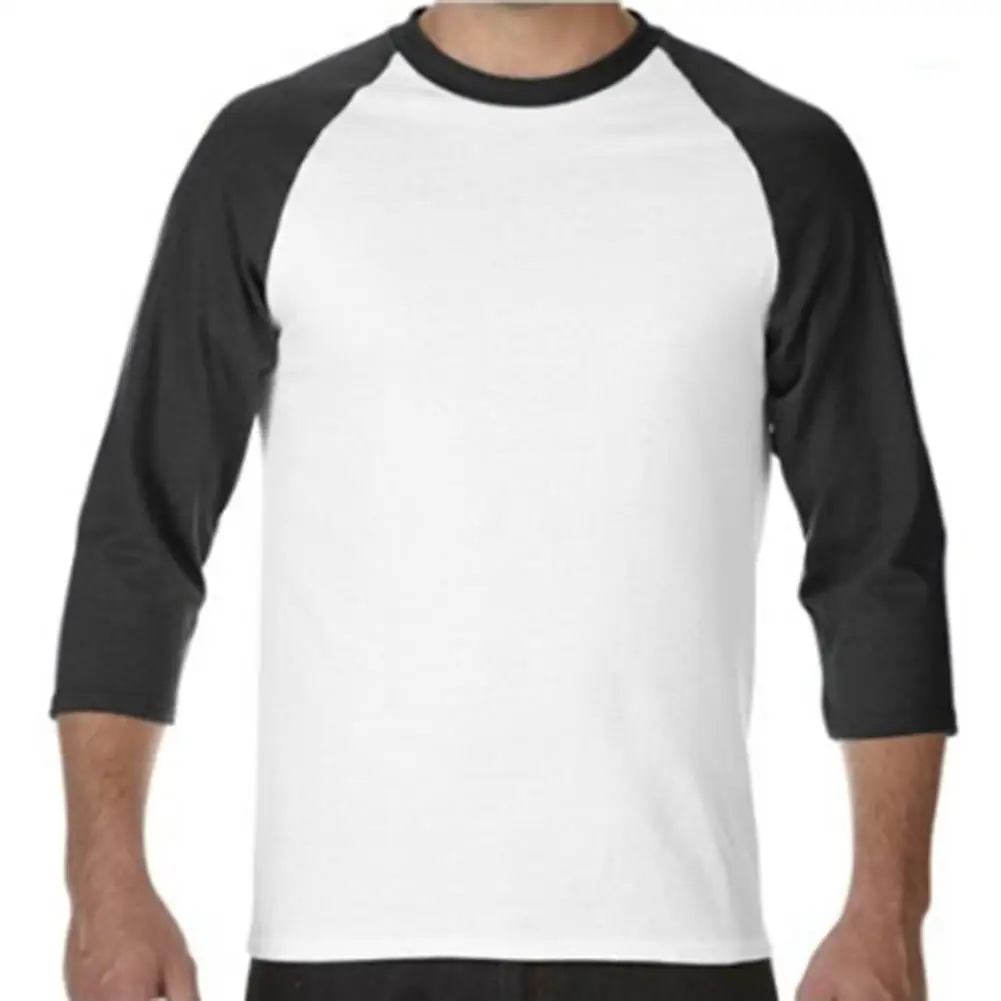 MISSKY Fashion Men Three Quarter Sleeve Shirt Soft Cotton T shirt