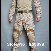 Allwin тактический bdu Nevy Seal AOR1 пустыня camoufl боевая рубашка+ брюки/BDU Военная армейская одежда(с защитными накладками
