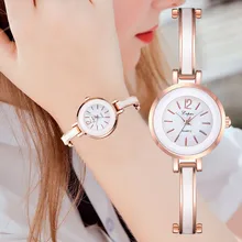 Lvpai Брендовые женские часы-браслет роскошные часы из розового золота женские модные повседневные Кварцевые часы Женские часы montre femme