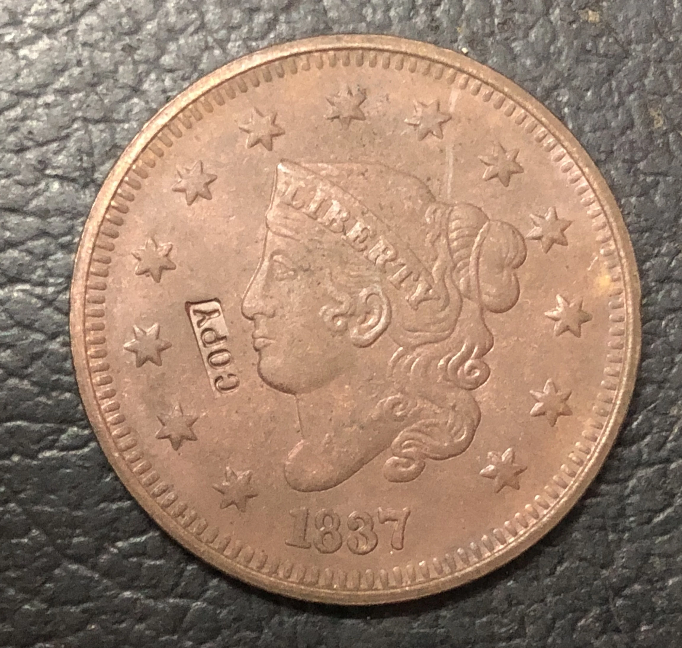 

1837 Coronet Head Large Cent Copy