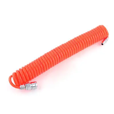 

9M Long 8mm x 5mm Polyurethane PU Recoil Air Compressor Hose Tube Orange Red