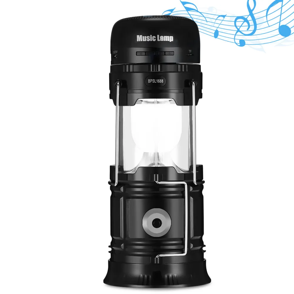 LightMe Bluetooth 4.2 LED Outdoor Camping Music Lantern Flashlight For Emergency Besides Lighting And Music Playing Functions