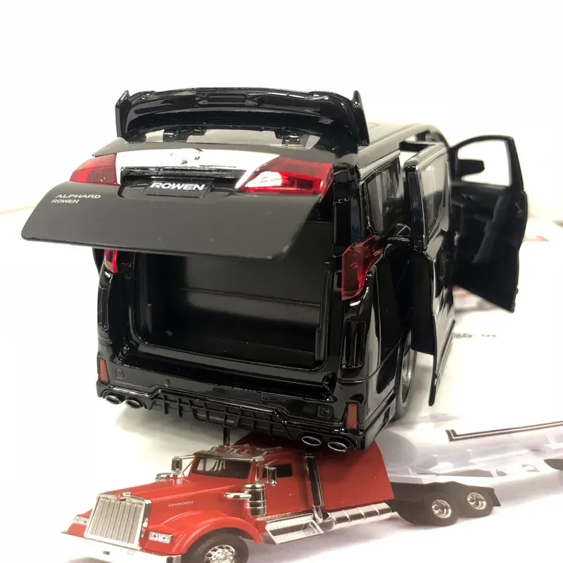 Флэш игрушки RIAN DAY 1/32 Япония TOYOTA Alphard S qгаде Rowen MPV звук и светильник литая