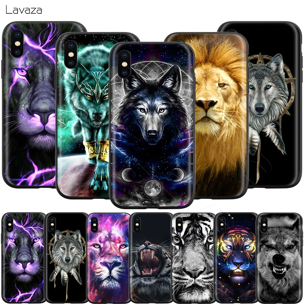 Lavaza Abstract Animal Lion Wolf Tiger Case for iPhone 11 Pro XS Max XR X 8 7 6 6S Plus 5 5s se |