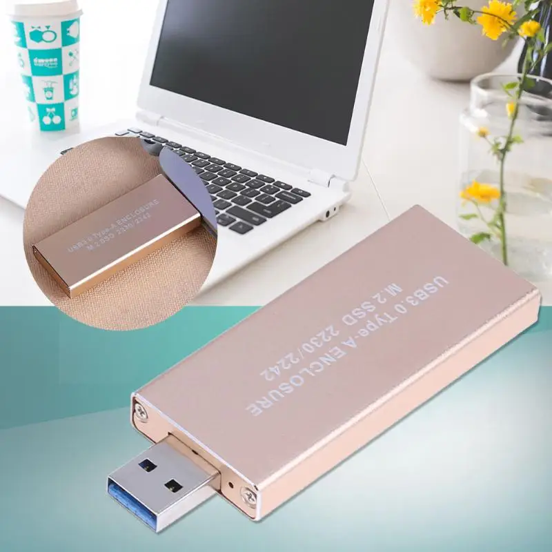 Новый USB3.0 Порты и разъёмы внешних SSD HDD, чехол-корпус конвертера адаптер Корпус внешнего корпуса золото Алюминий сплав