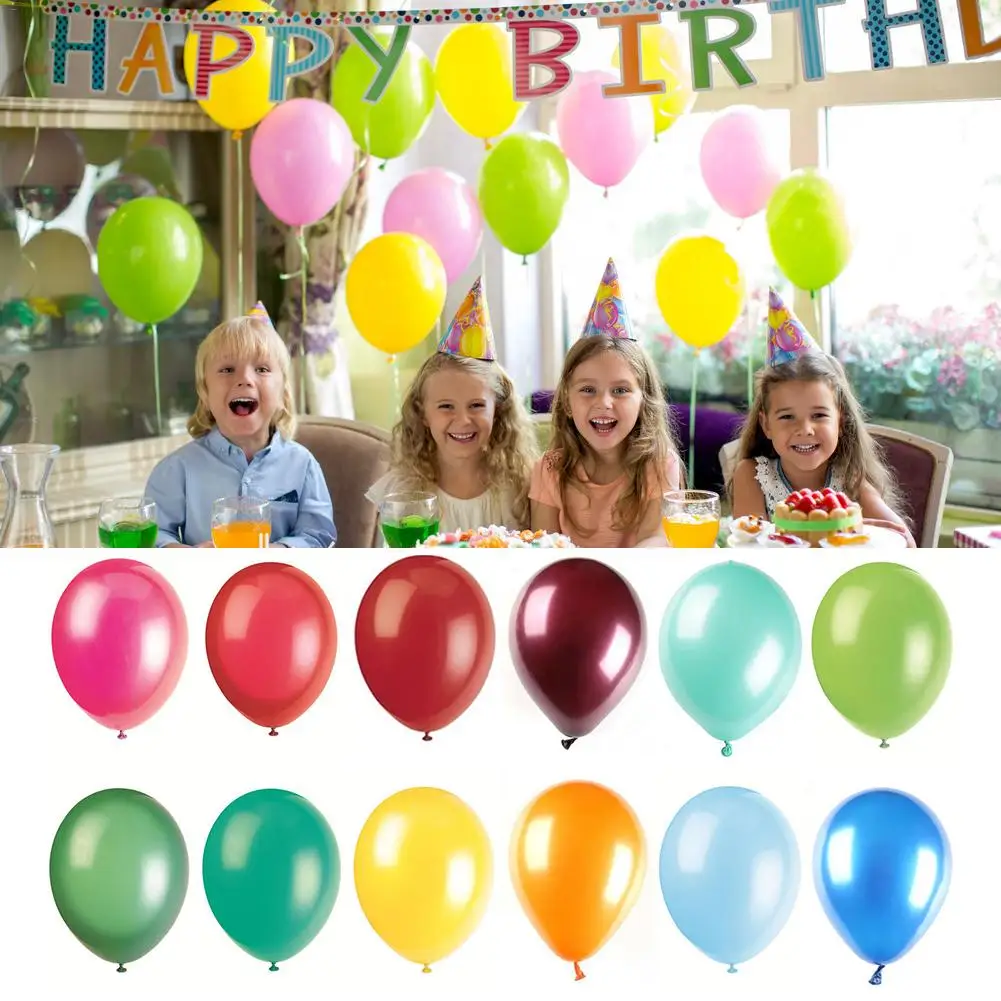 100 шт воздушные шары 10 дюймов Жемчужные шары на день рождения или свадьбу вечерние украшения Детские игрушки шары предметы декора для вечеринок и дней рождения
