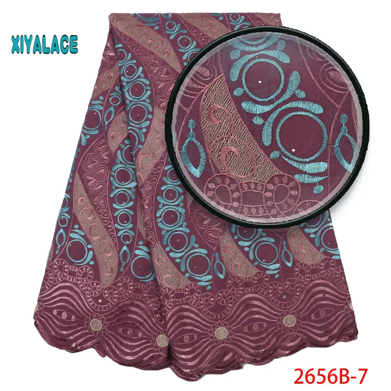 Африканская кружевная ткань, Высококачественная кружевная вуаль, кружевная ткань нового дизайна, швейцарская вуаль, кружевная швейцарская вуаль с камнями, YA2656B-1