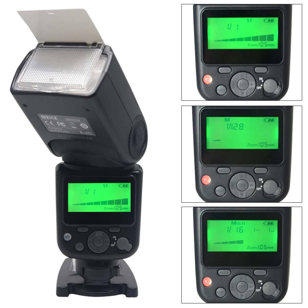 Вспышка Meike MK930II S GN58 Speedlite M/multi/s1/S2 для Sony NEX3 NEX6 NEX7 A6000 A7 A7II A72 RX10|flash speedlite|meike