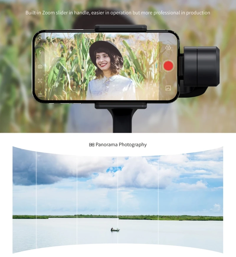 

Feiyu Vimble 2 3-Axis Stabilized Handheld Gimbal Stabilizer for GoPro, DSLR Cameras and other 57-84mm width mobile device