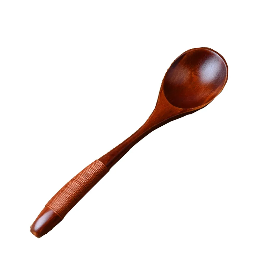 Лот деревянная ложка бамбуковая кухонная посуда инструмент суп чайная ложка Питание Cuchara De Madera Creativa