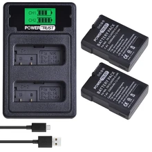 Nikon – batterie 1500mAh + double chargeur LCD avec Port de Type C, pour modèles D5600, D5100, D5200, P7000, D3100, D3200, D3300, D3400