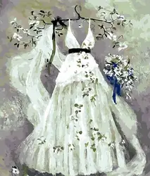 Современная живопись картина девушка платье 40x50 см оформлена холст картина на стене в гостиной холст картины маслом aop009